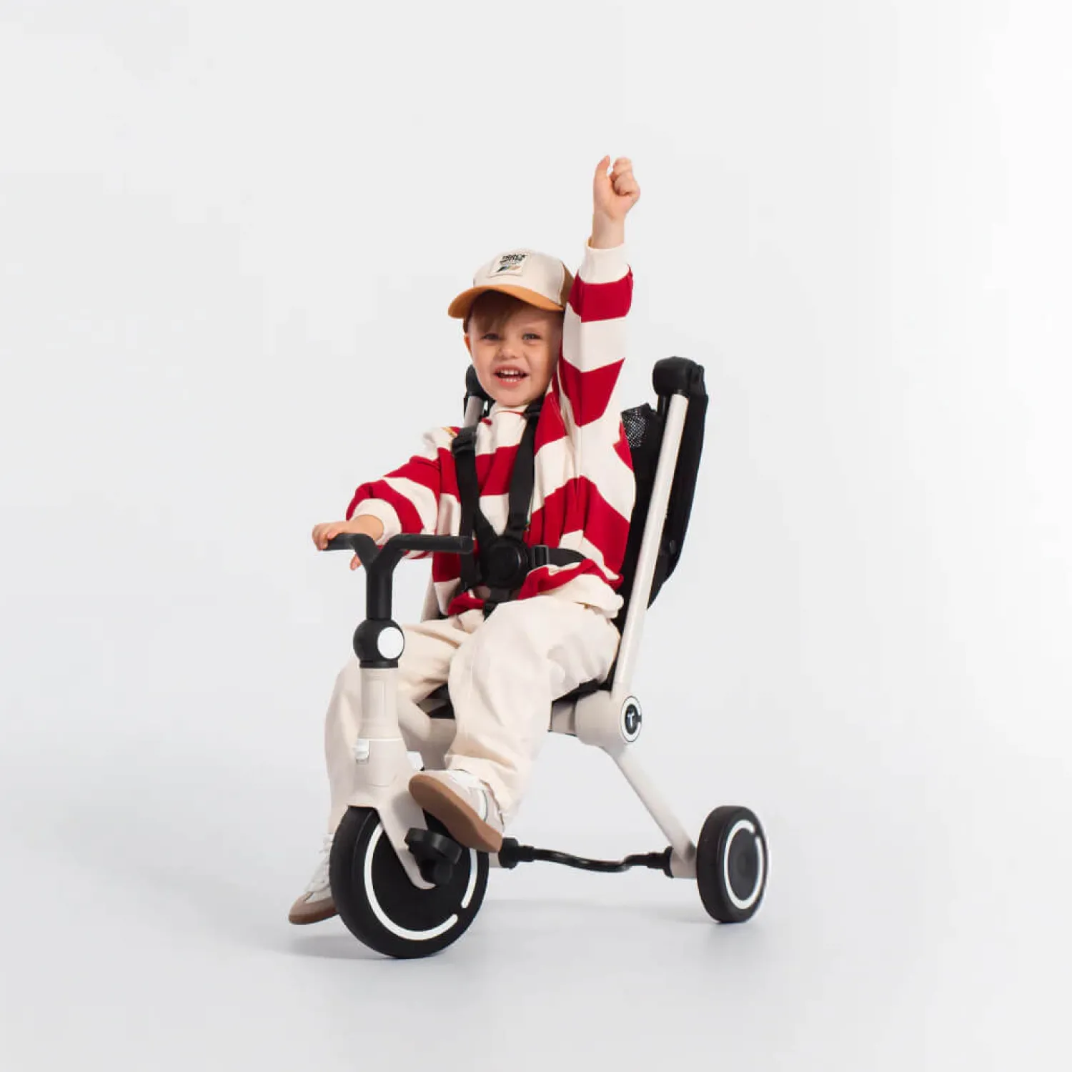 smarTrike Rowerek z funkcją wózka Wonder - czarno-biały