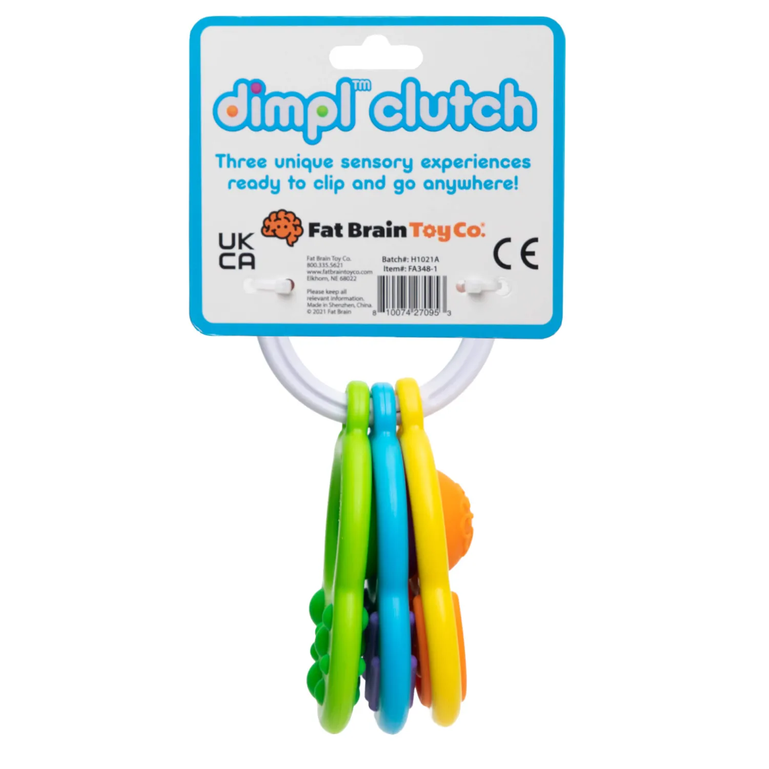 Fat Brain Toys Sensoryczne Bąbelki Dimpl na Zawieszce