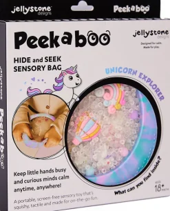 Jellystone Sensoryczny dysk z figurkami A-Ku-Ku! Peekaboo - Jednorożec