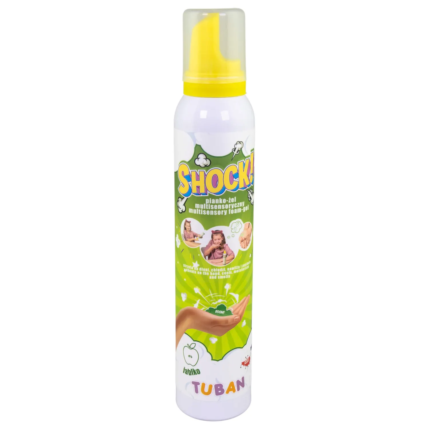 Tuban Shock! - multisensoryczny pianko-żel, jabłko, 200 ml