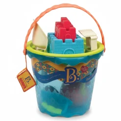 B.Toys Shore Thing – wielkie wiaderko z akcesoriami do piasku – niebieskie