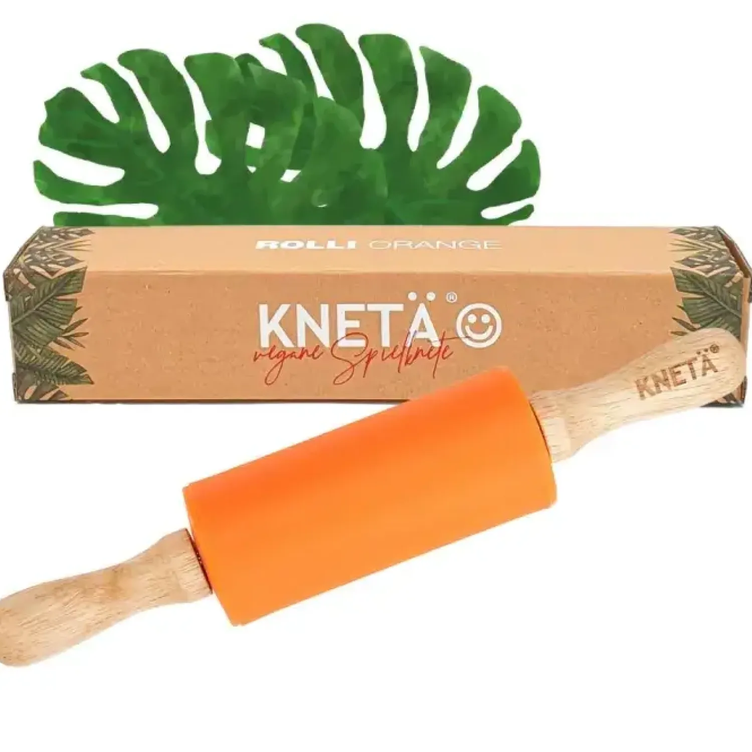 KNETA Silikonowy wałek do ciastoliny Rolli - pomarańczowy