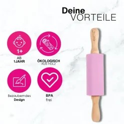KNETA Silikonowy wałek do ciastoliny Rolli - lilac