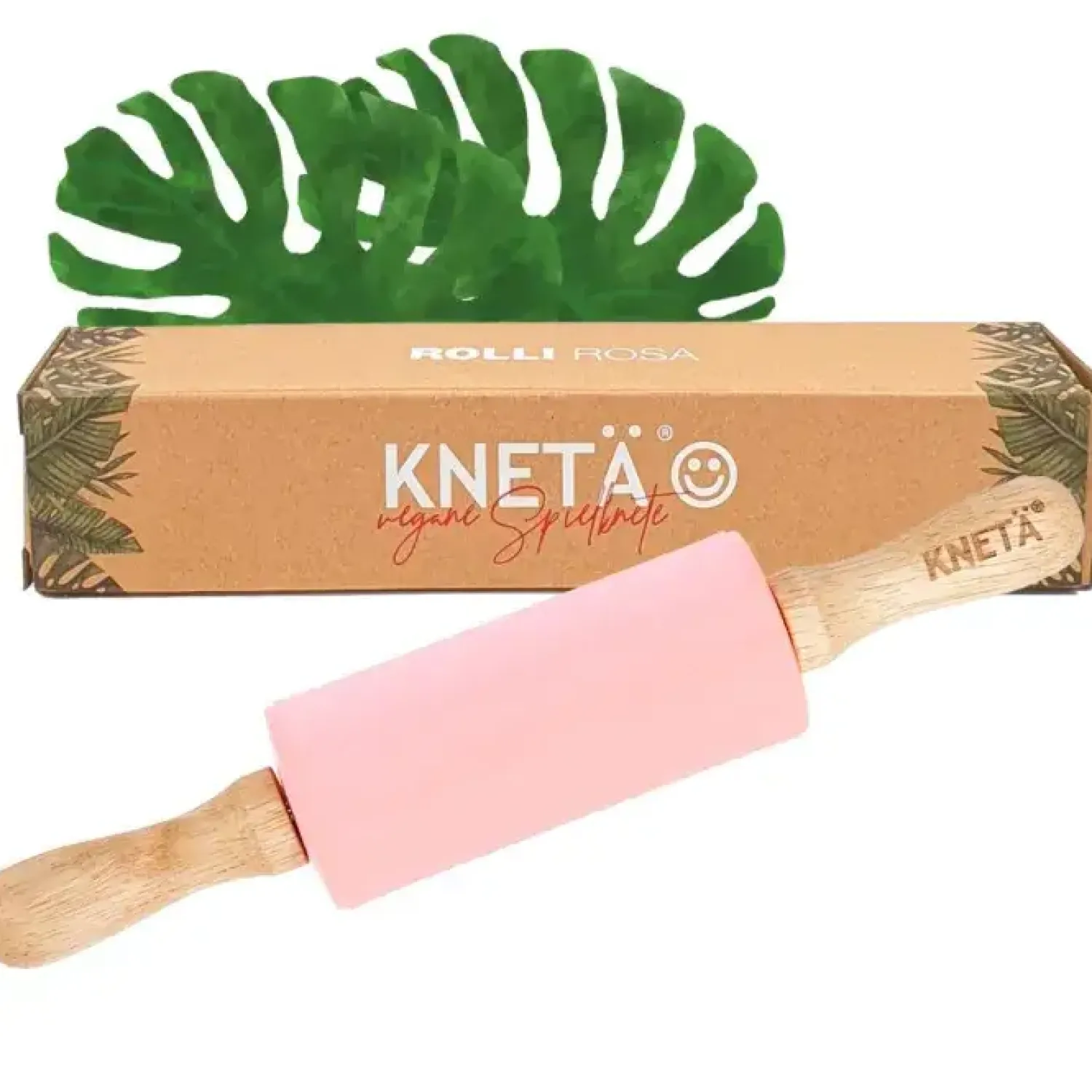 KNETA Silikonowy wałek do ciastoliny Rolli - jasny różowy