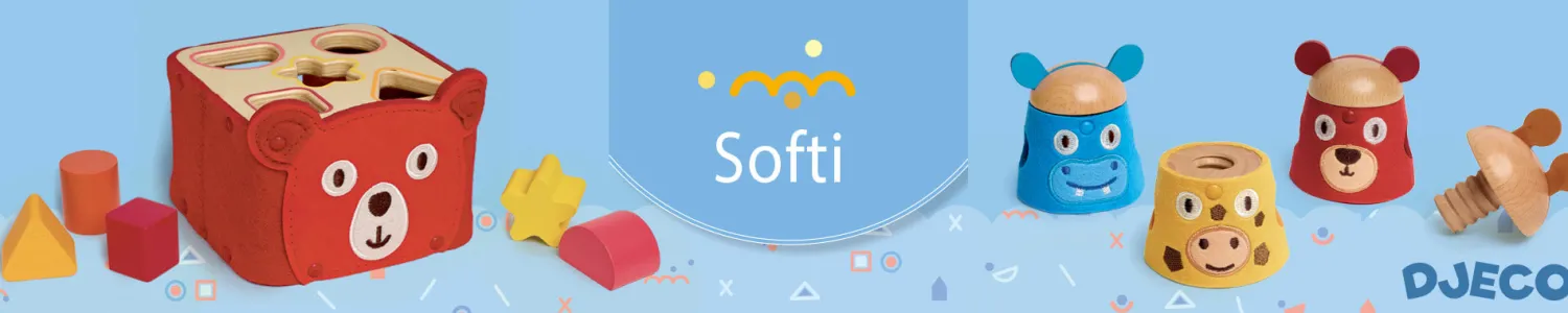 Djeco Sorter kształtów drewno+filc SOFTISHAPE