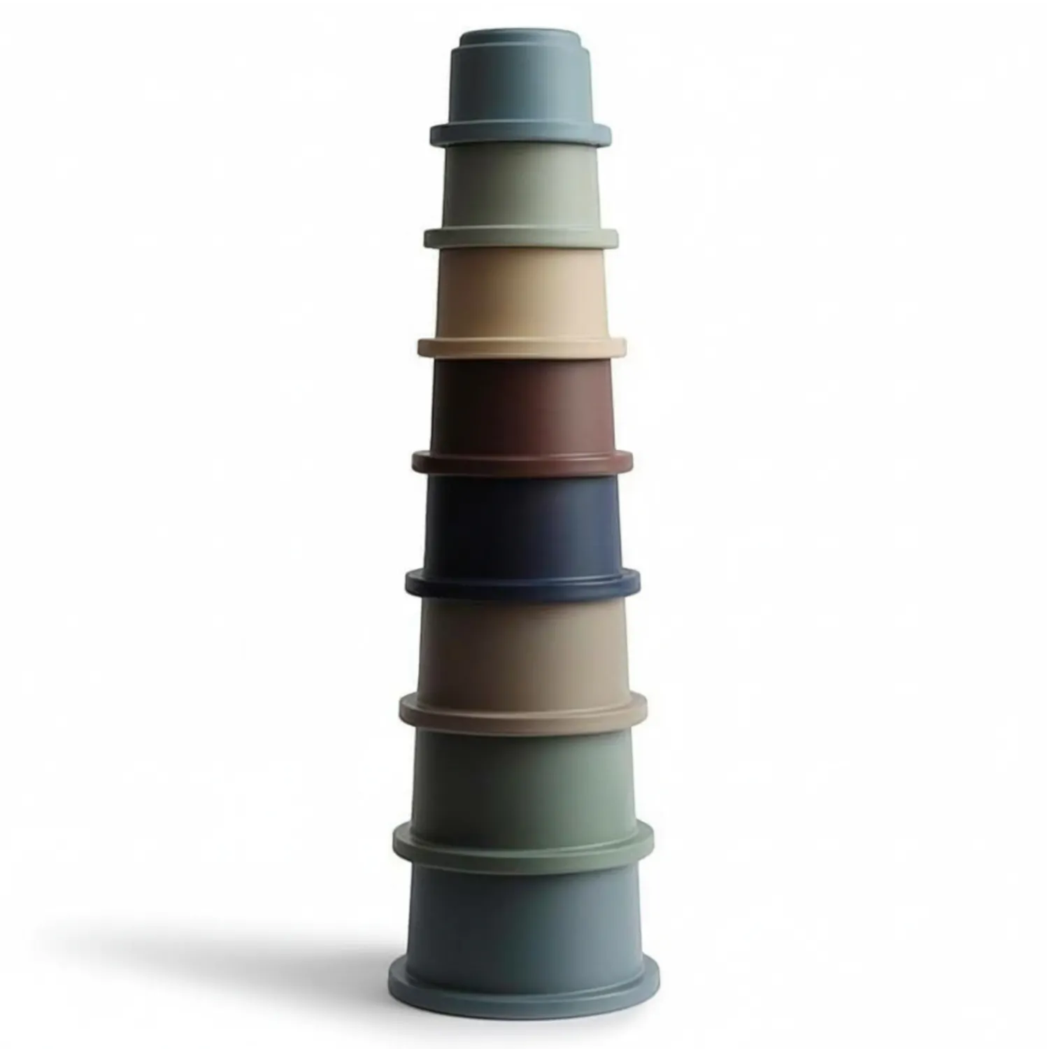 Mushie Stacking Tower - wieża z kubeczków FOREST