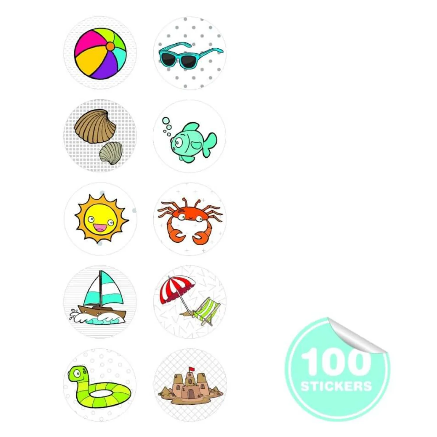Apli Kids Stempel z naklejkami - Plaża