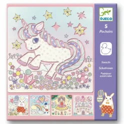 Djeco Szablony do odrysowania - JEDNOROŻCE