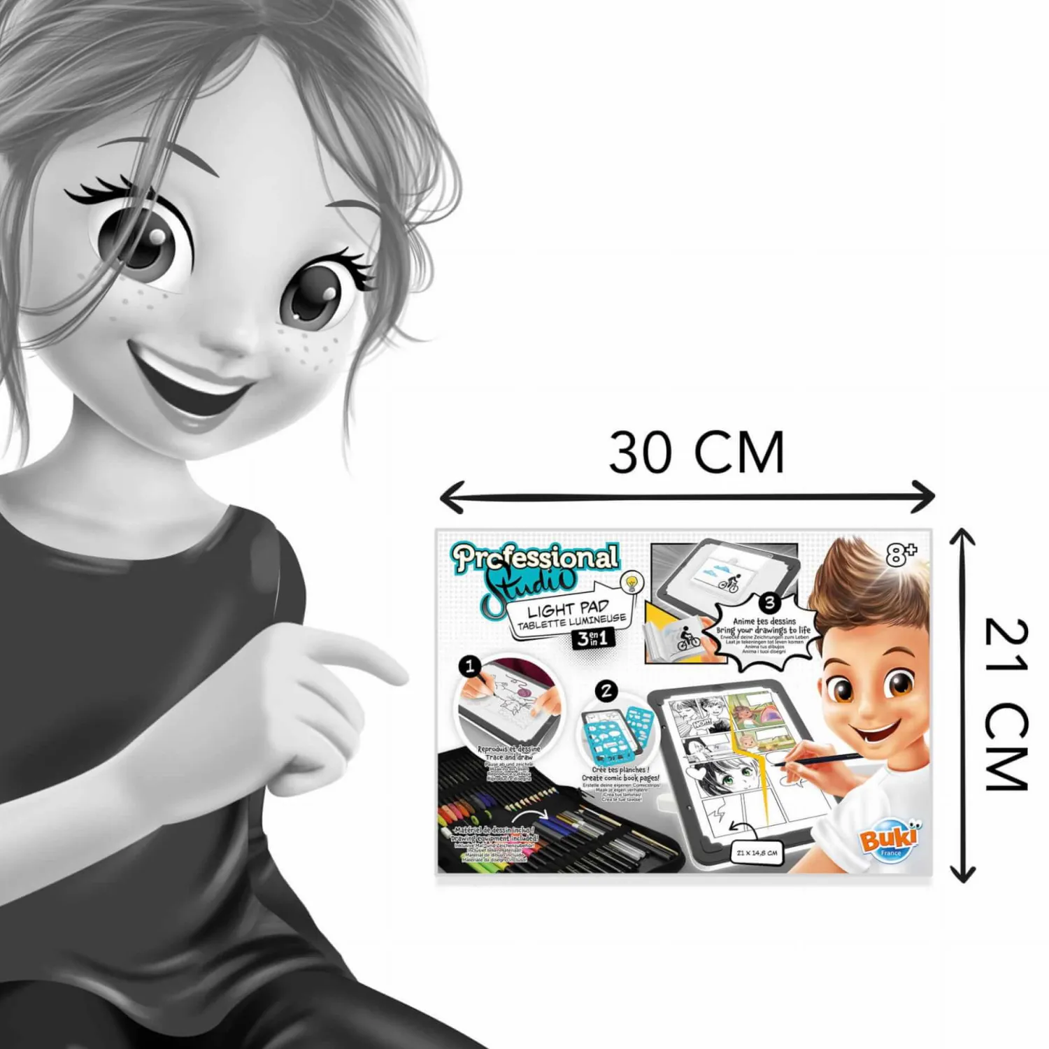 Buki Tablet 3 w 1 z podświetleniem