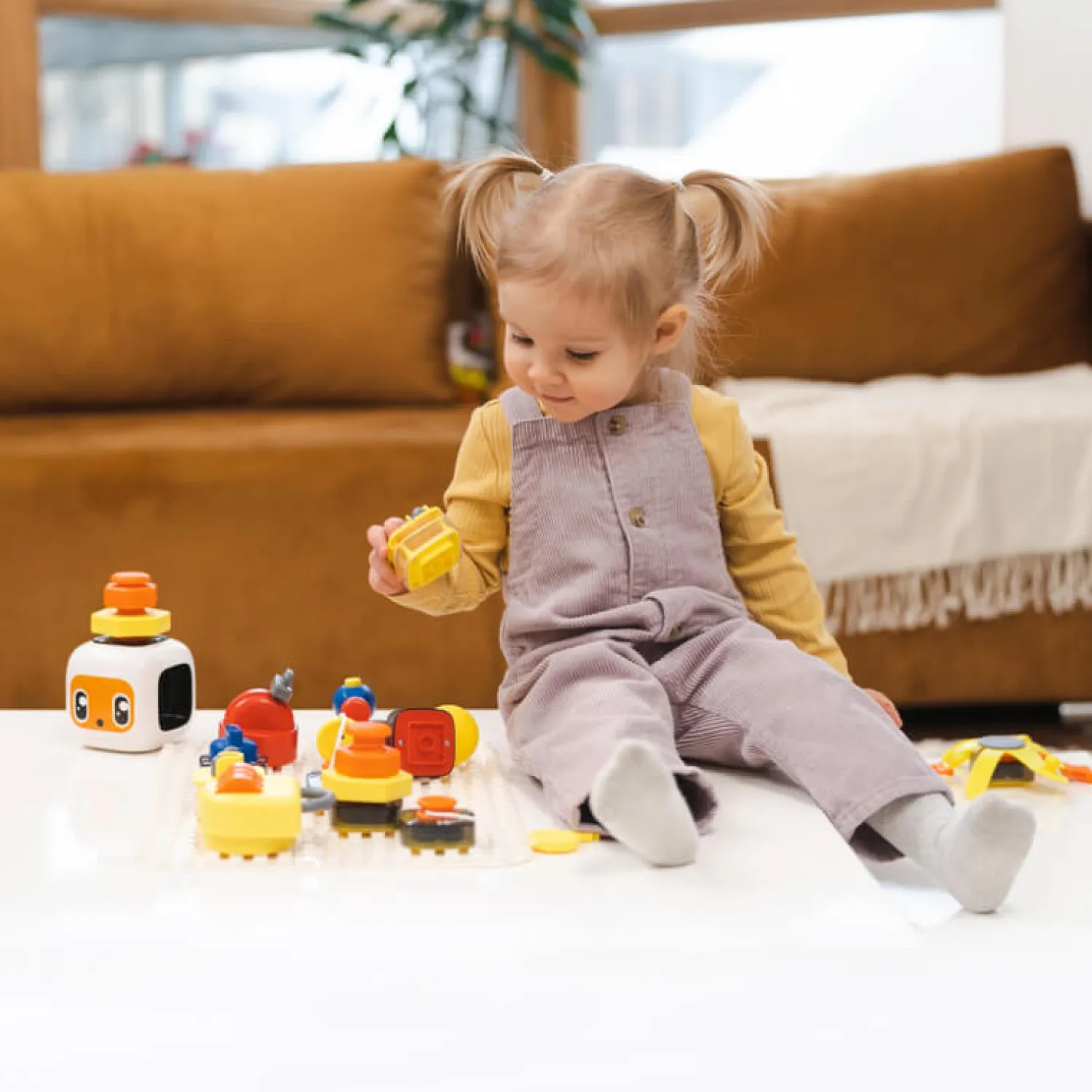 TOPBRIGHT Tablica manipulacyjna z kostką i doczepianymi elementami, 1+