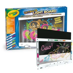 Crayola Tablica podświetlana do rysowania dla dzieci LED z 6 żelowymi flamastrami 6+