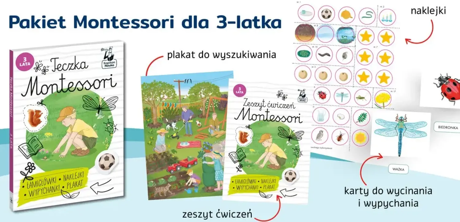 Kapitan Nauka Teczka Montessori. 3 lata