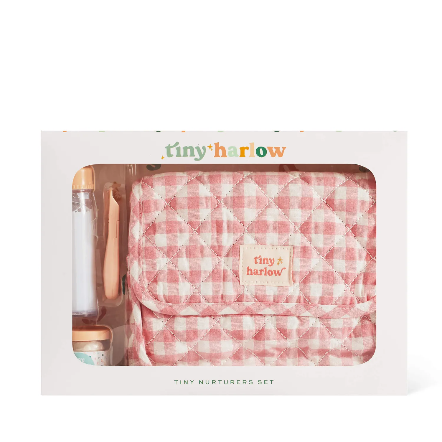 Tiny Harlow Torba z akcesoriami dla lalek Pink Gingham