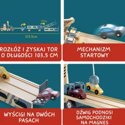 TOPBRIGHT Transporter samochodów i tor wyścigowy 2w1, 36m+