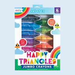 Ooly Trójkątne Kredki Malucha Jumbo, Happy Triangles - 12 szt.
