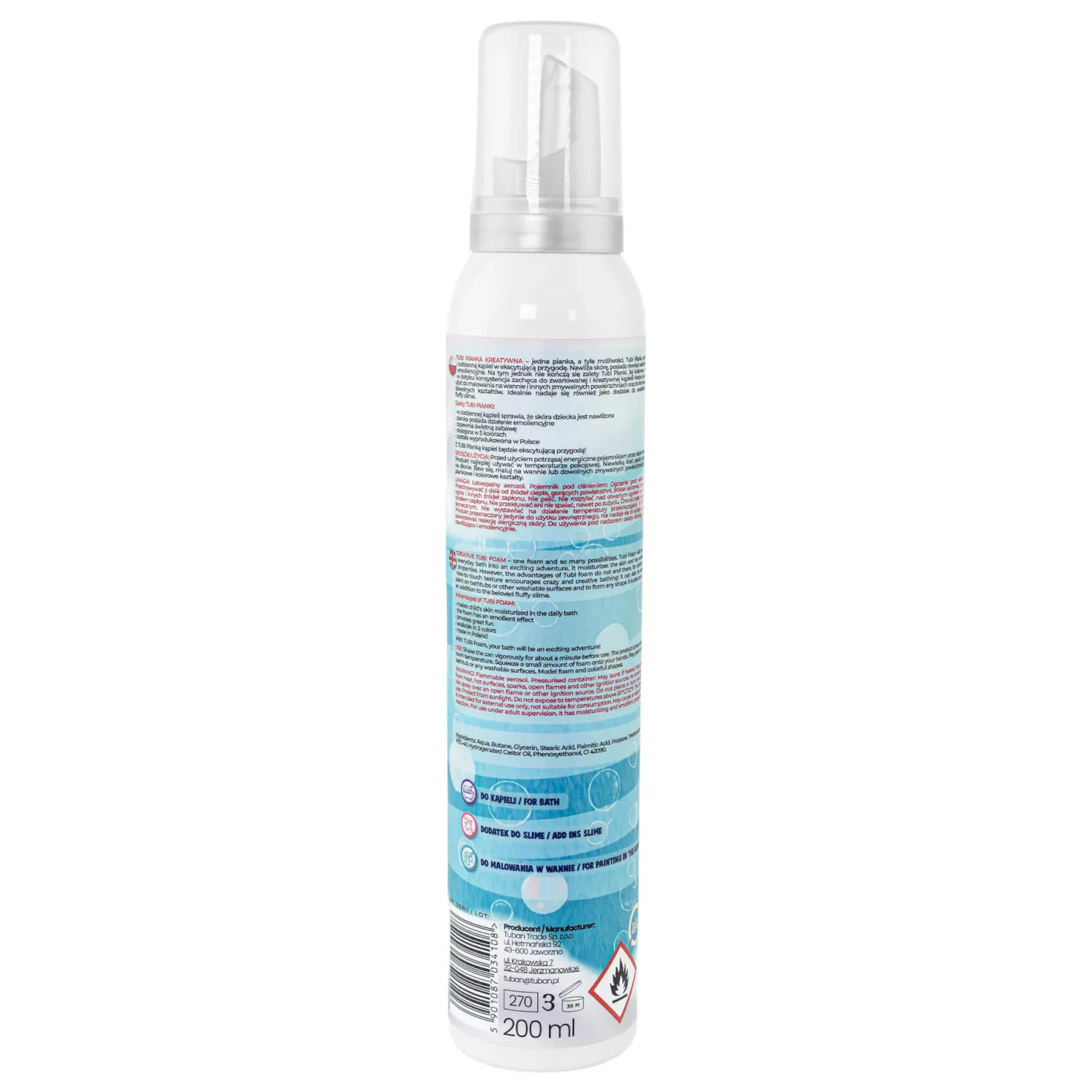 Tuban Tubi Pianka - niebieska, 200 ml