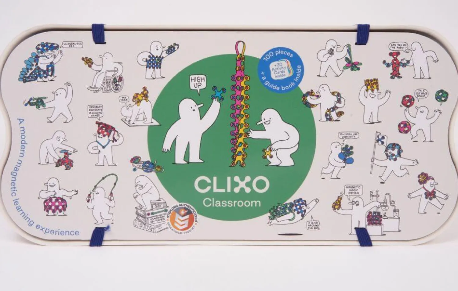 CLIXO Układanka magnetyczna Classroom Pack, 100 elementów