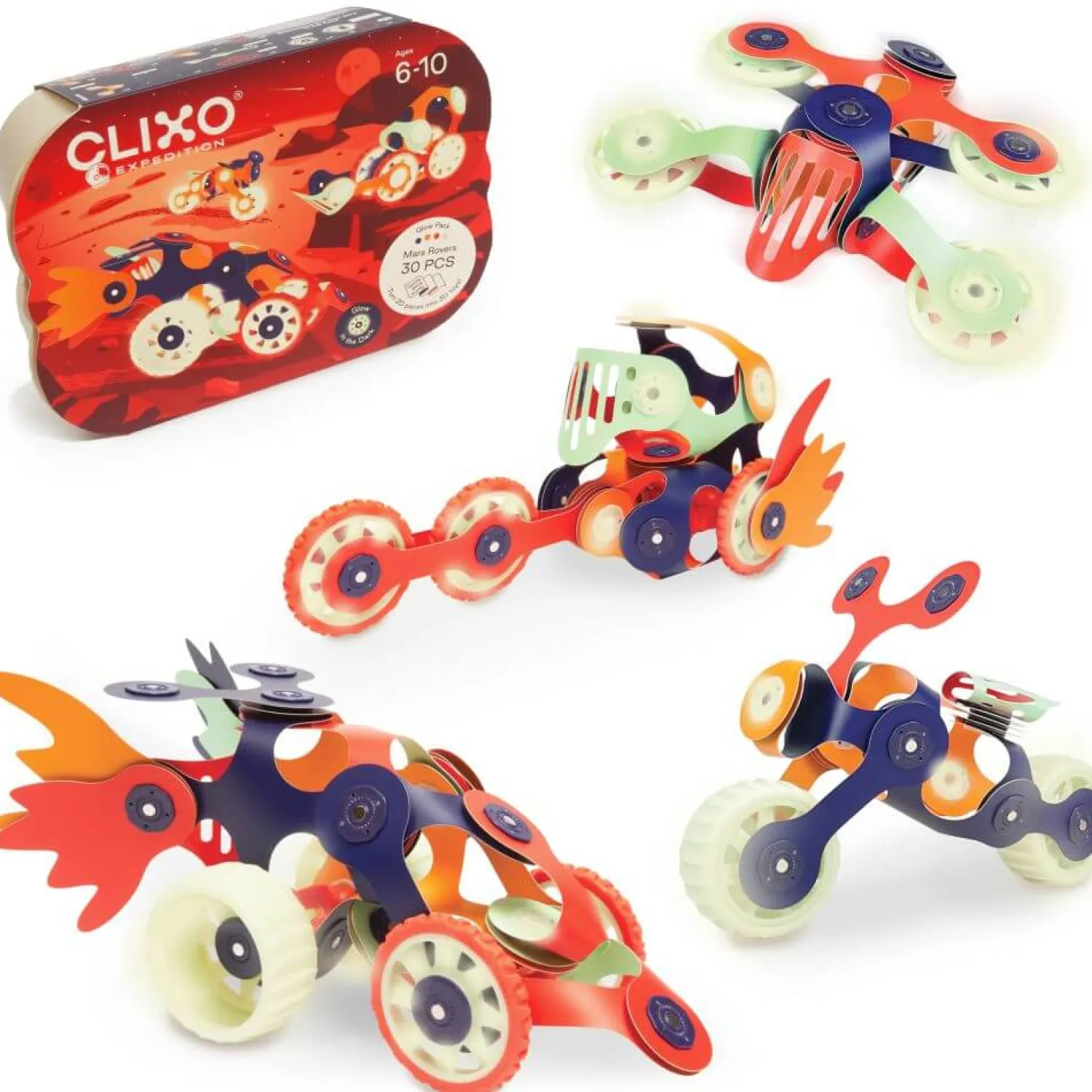 CLIXO Układanka magnetyczna Mars Rovers