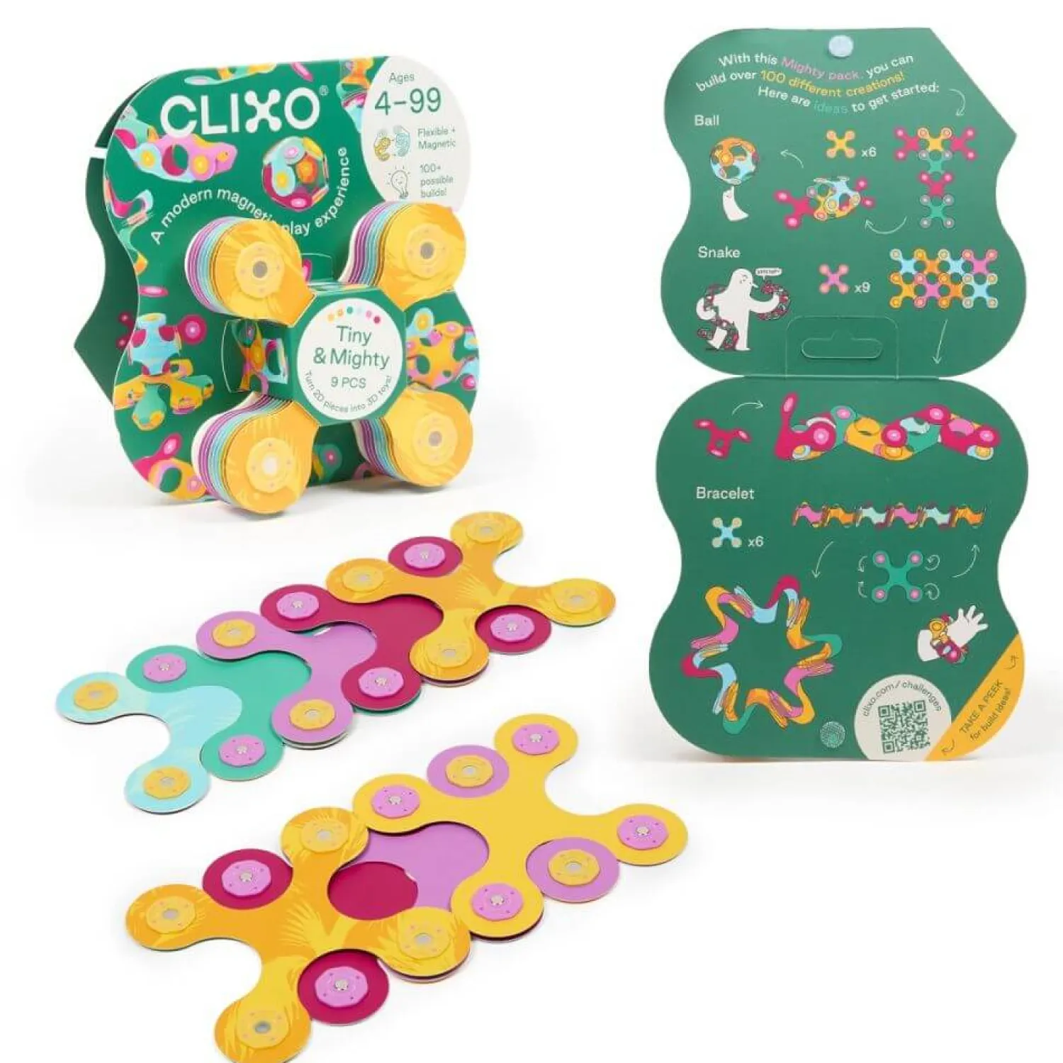 CLIXO Układanka magnetyczna Tiny & Mighty, dżungla