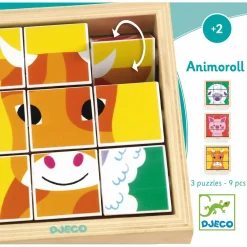 Djeco Układanka w drewnianej ramce ANIMOROLL