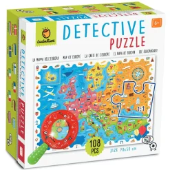 Ludattica USZKODZONE OPAKOWANIE: DETECTIVE PUZZLE - puzzle, gra detektywistyczna - MAPA EUROPY