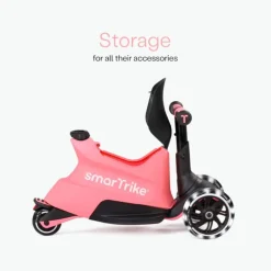 smarTrike USZKODZONE OPAKOWANIE: Hulajnoga 4w1 Xtend Scooter + Ride-on, Salmon Pink