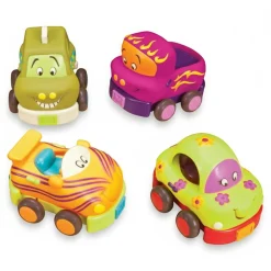 B.Toys Wheeee-ls! – zestaw 4 autek z napędem wersja z zielenią