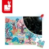 Janod Świecące puzzle z mini-lampką UV Las 24 elementy 3+