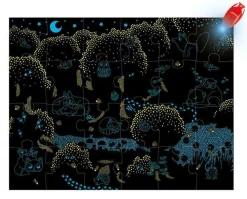 Janod Świecące puzzle z mini-lampką UV Las 24 elementy 3+