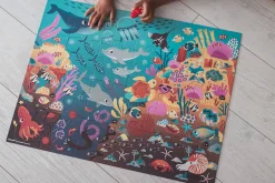 Janod Świecące puzzle z mini-lampką UV Ocean 24 elementy 3+