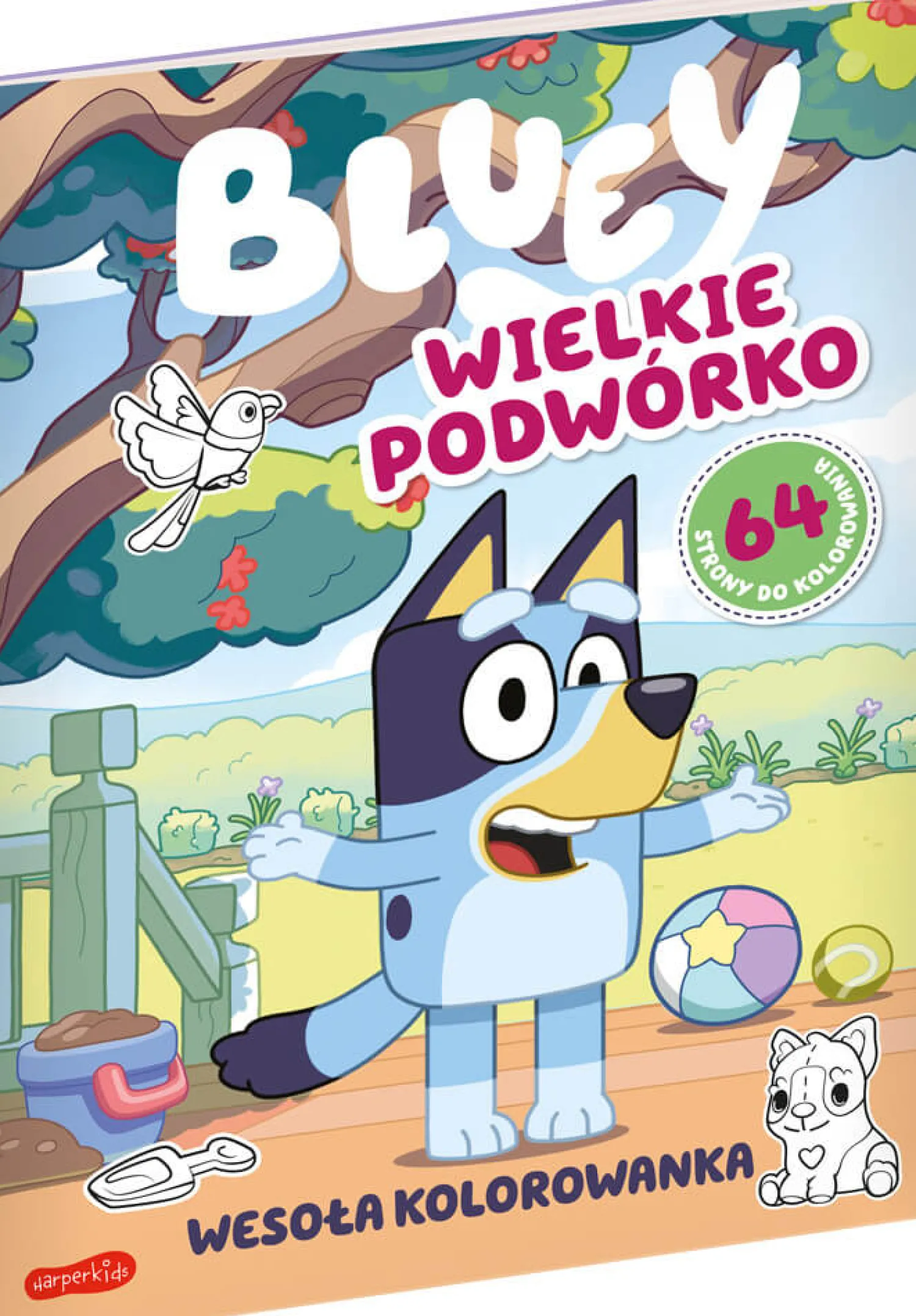 HarperCollins Wielkie podwórko. Bluey. Wesoła kolorowanka
