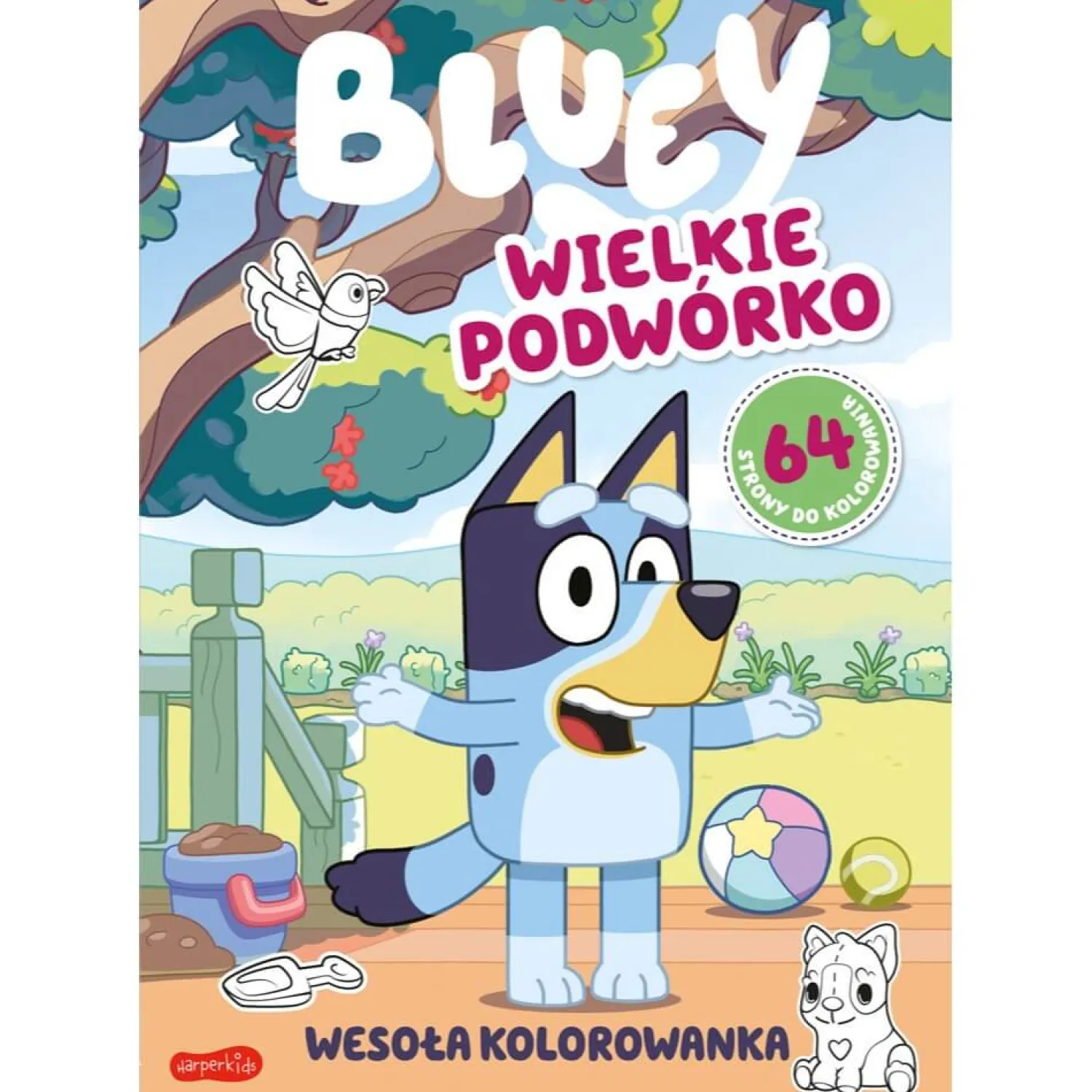 HarperCollins Wielkie podwórko. Bluey. Wesoła kolorowanka