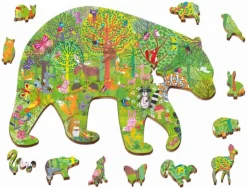 Ludattica WOODY PUZZLE – drewniane puzzle konturowe – LAS