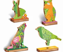 Ludattica WOODY PUZZLE – drewniane puzzle konturowe – LAS