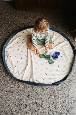 Dzieci Play & Go Worek na Zabawki i Mata do Zabawy 2w1 - Confetti