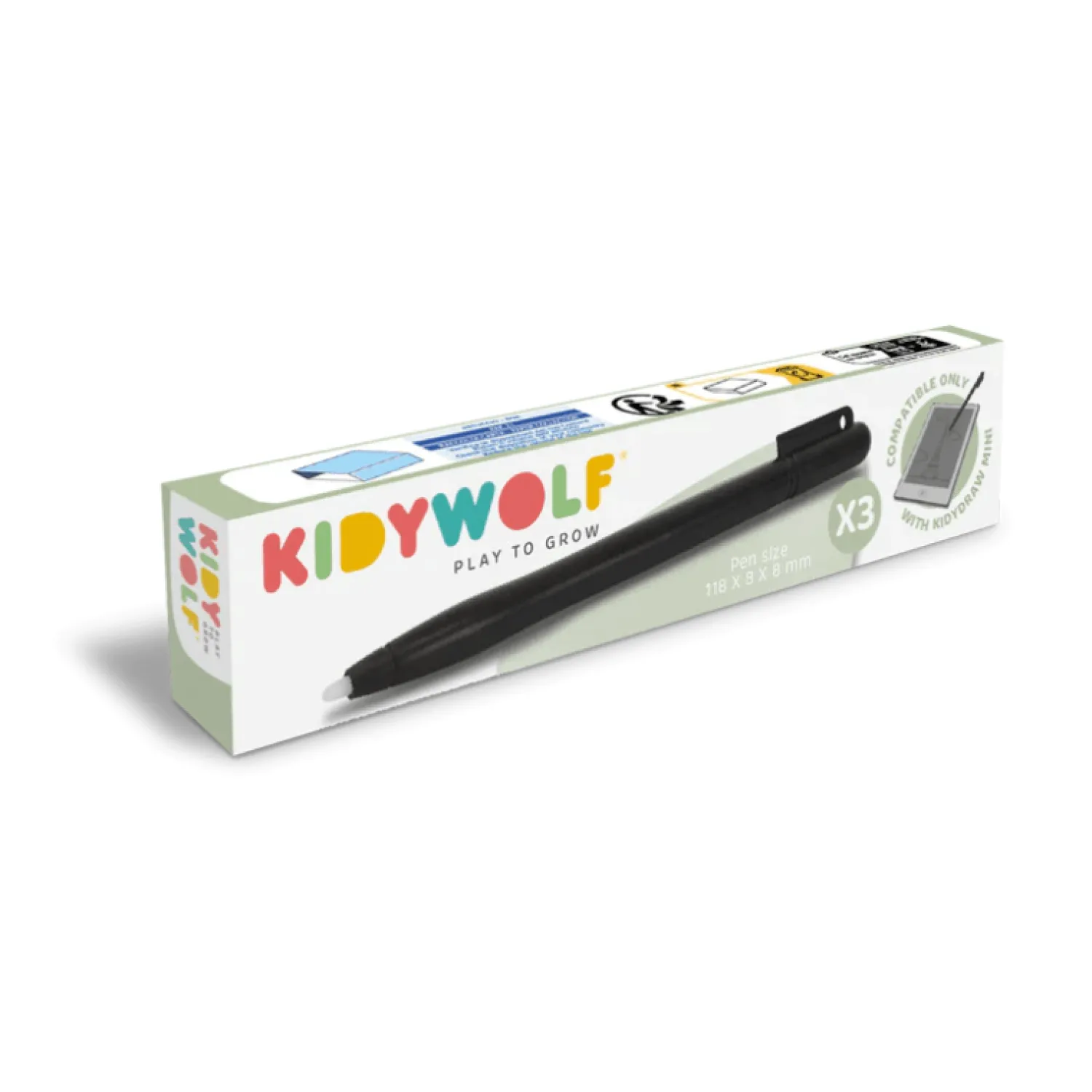 Kidywolf Wymienne rysiki do tabletów KIDYPEN, 3szt.