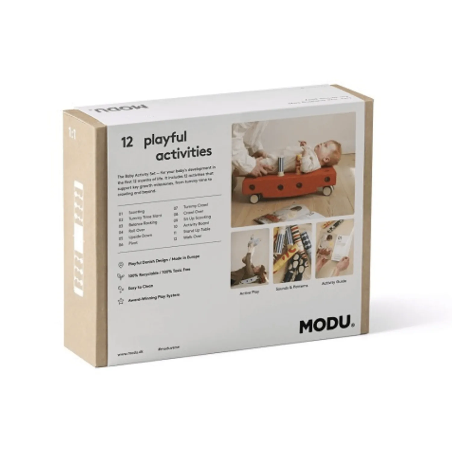 MODU Zestaw baby activity set - Burnt Orange, Dusty Green