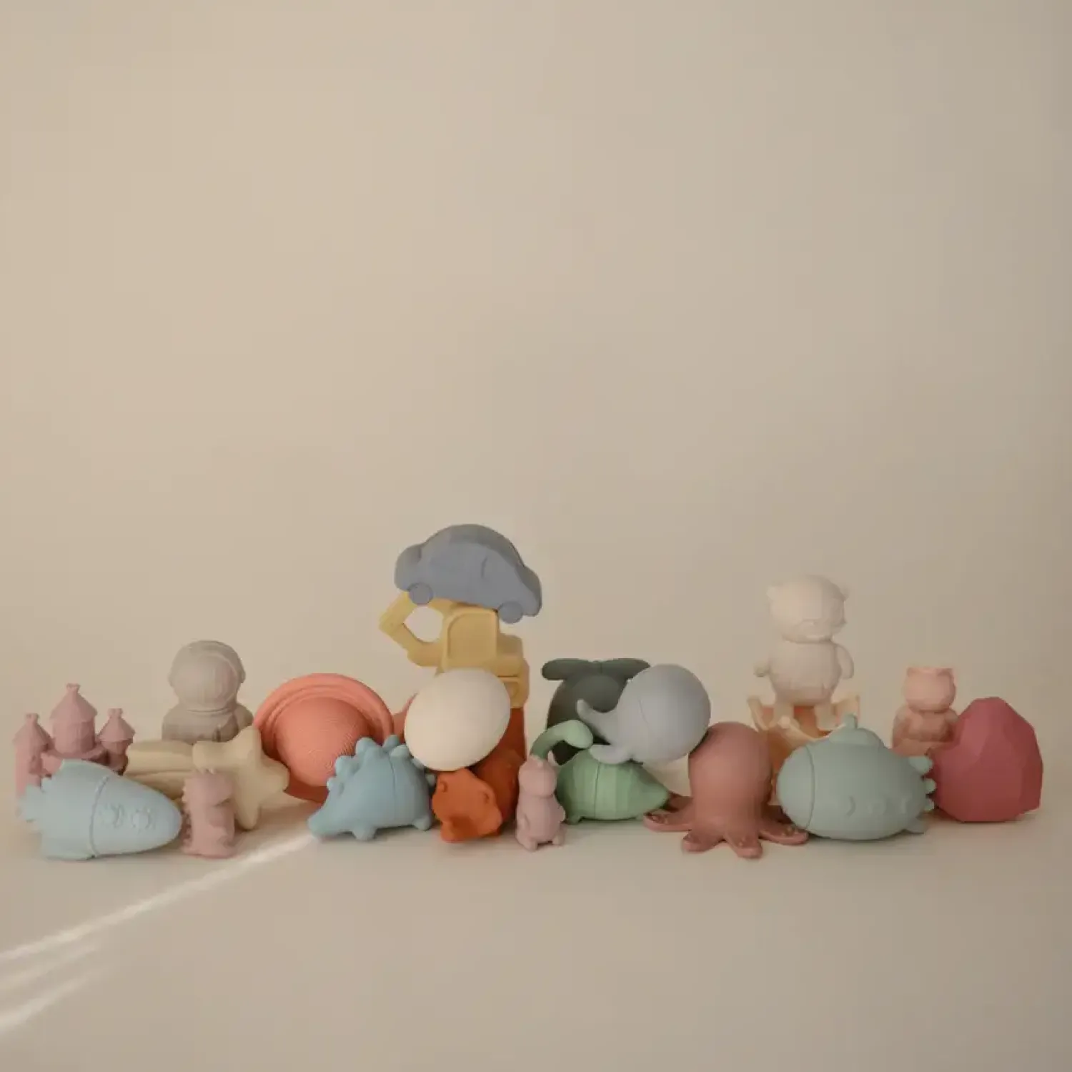Mushie Zestaw do Kąpieli - Dino 5-pack