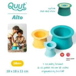 QUUT Zestaw 3 foremek do piasku Wieża Alto Lagoon Green + Banana Blue