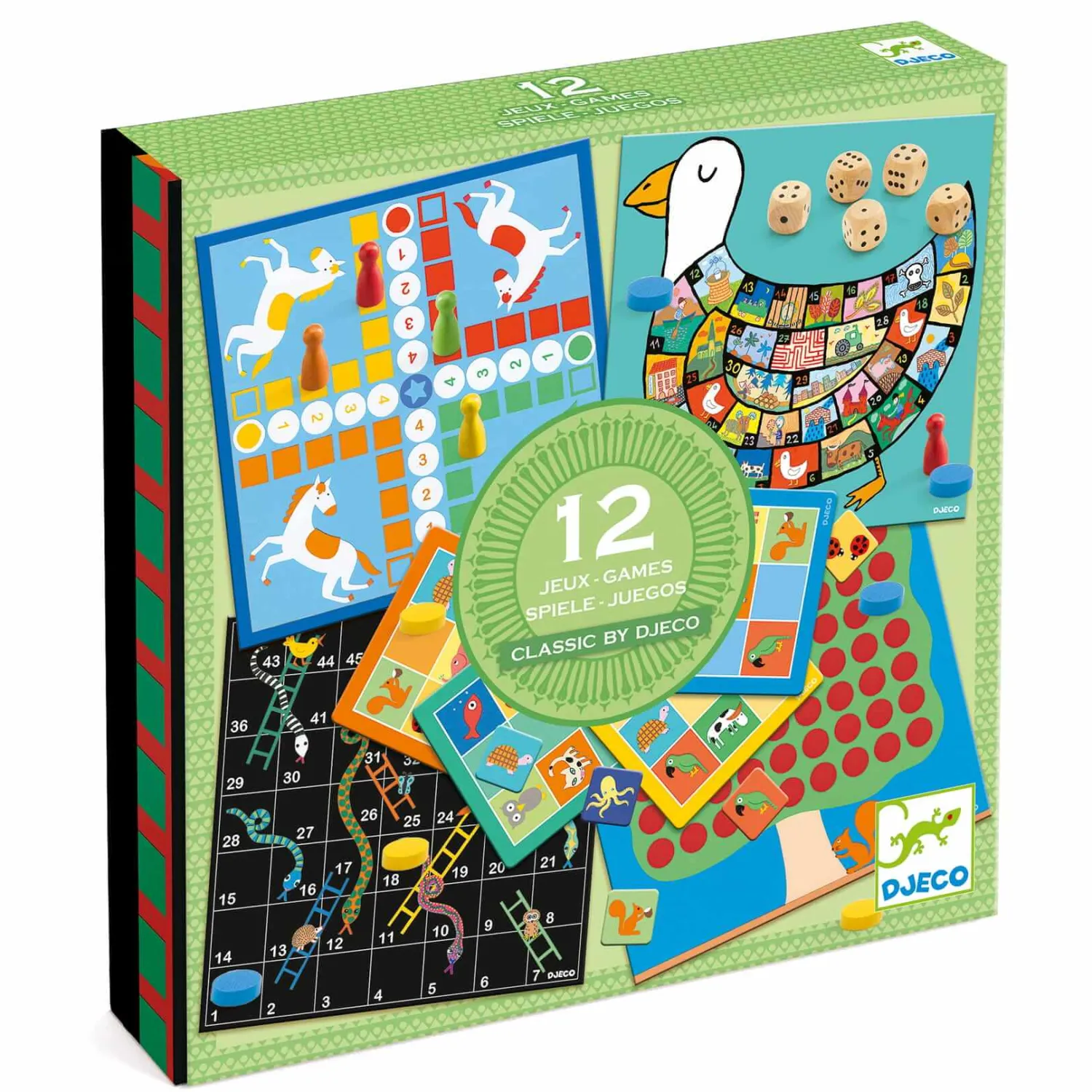 Djeco Zestaw 12 gier Classic box 4+
