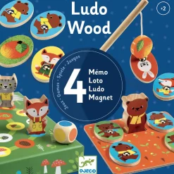 Djeco Zestaw 4 gier LudoWood 2+