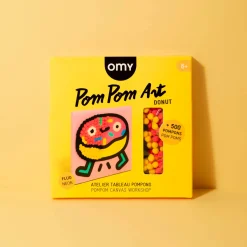 OMY Zestaw kreatywny do wyklejania pomponami - Donat