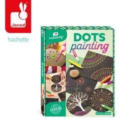 Janod Zestaw kreatywny Malowanie kropkami - Dots painting I love creativity 8+