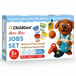 ChildGen Zestaw kreatywny Paw Pals Bohater Max, 4 ciastoliny, foremki, mata