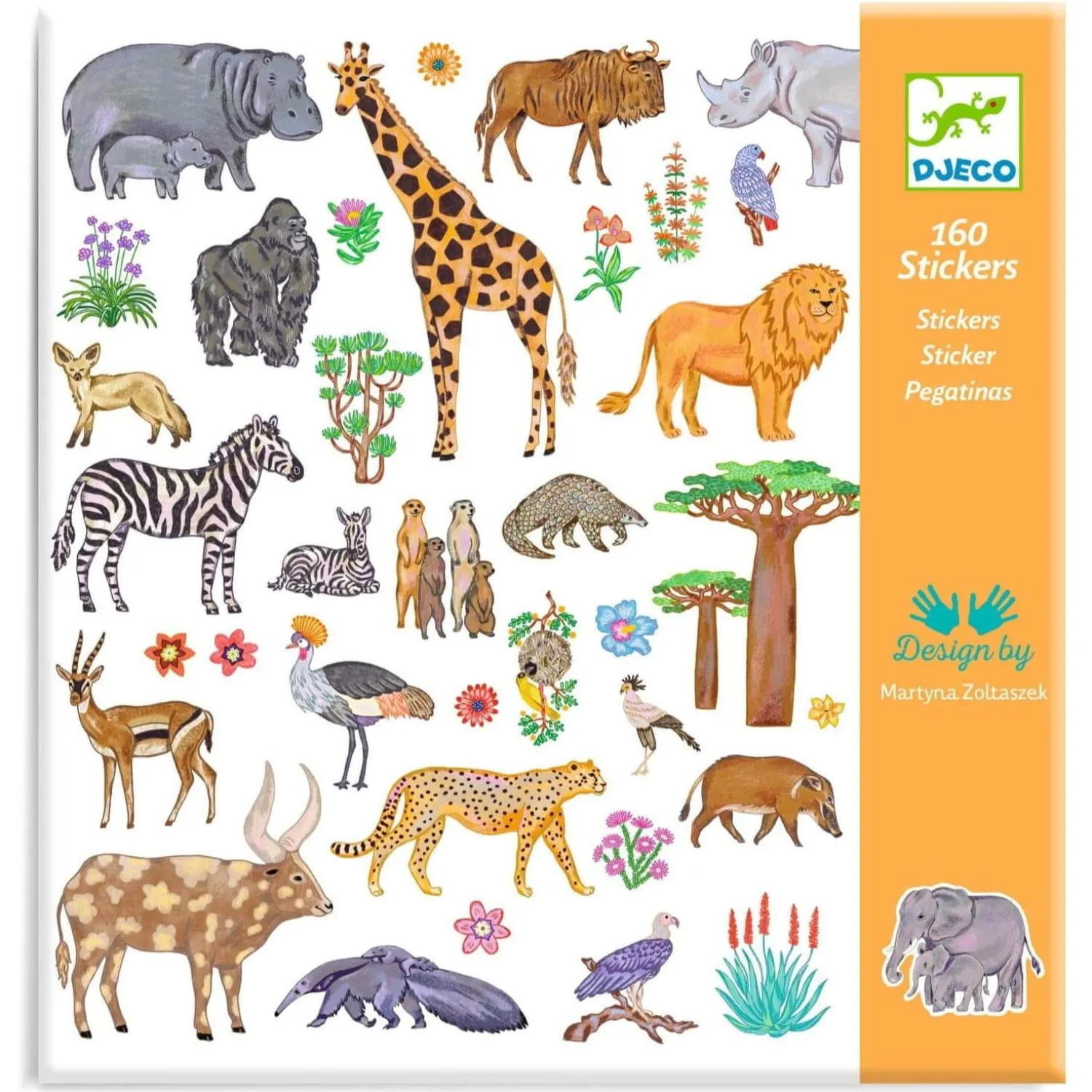 Djeco Zestaw naklejek - Kenia
