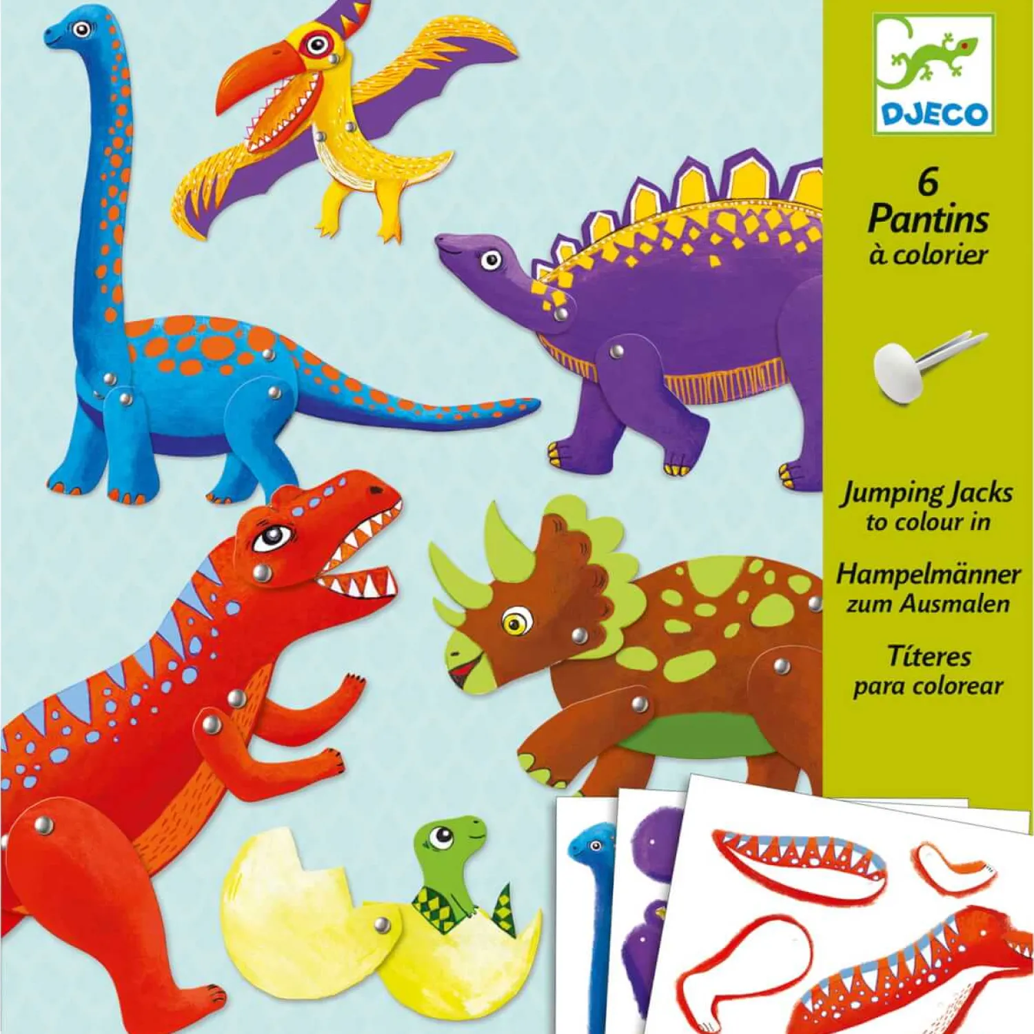Djeco Zestaw ruchome postacie DINOZAURY 5+