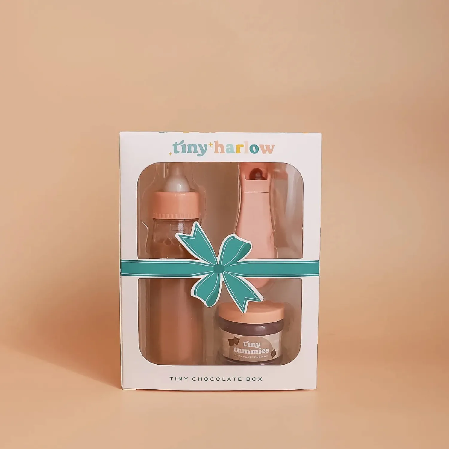 Tiny Harlow Zestaw Tiny Tummies Magiczna butelka i słoiczek Chocolate Box