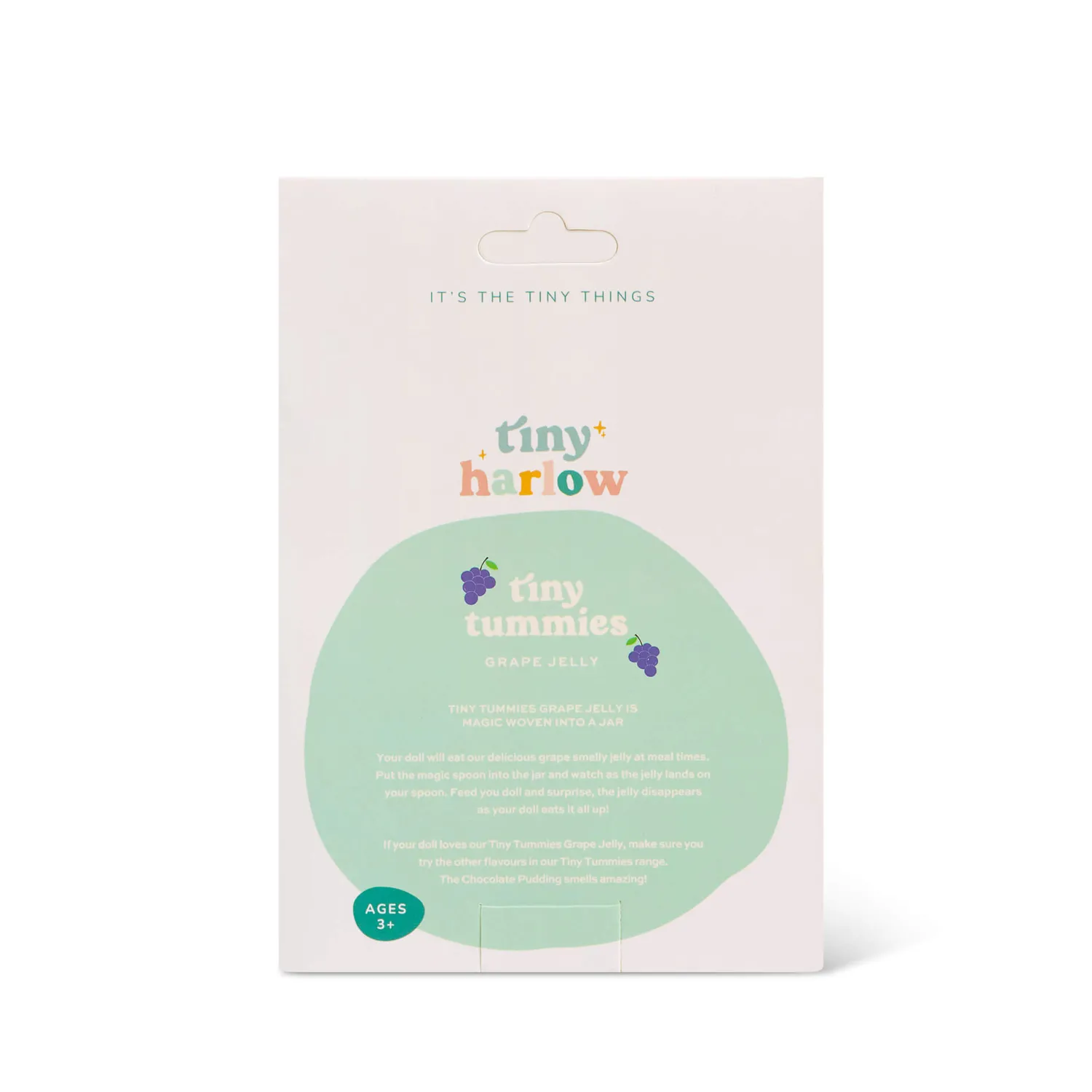 Tiny Harlow Zestaw Tiny Tummies Słoiczek i Łyżeczka, Winogrono