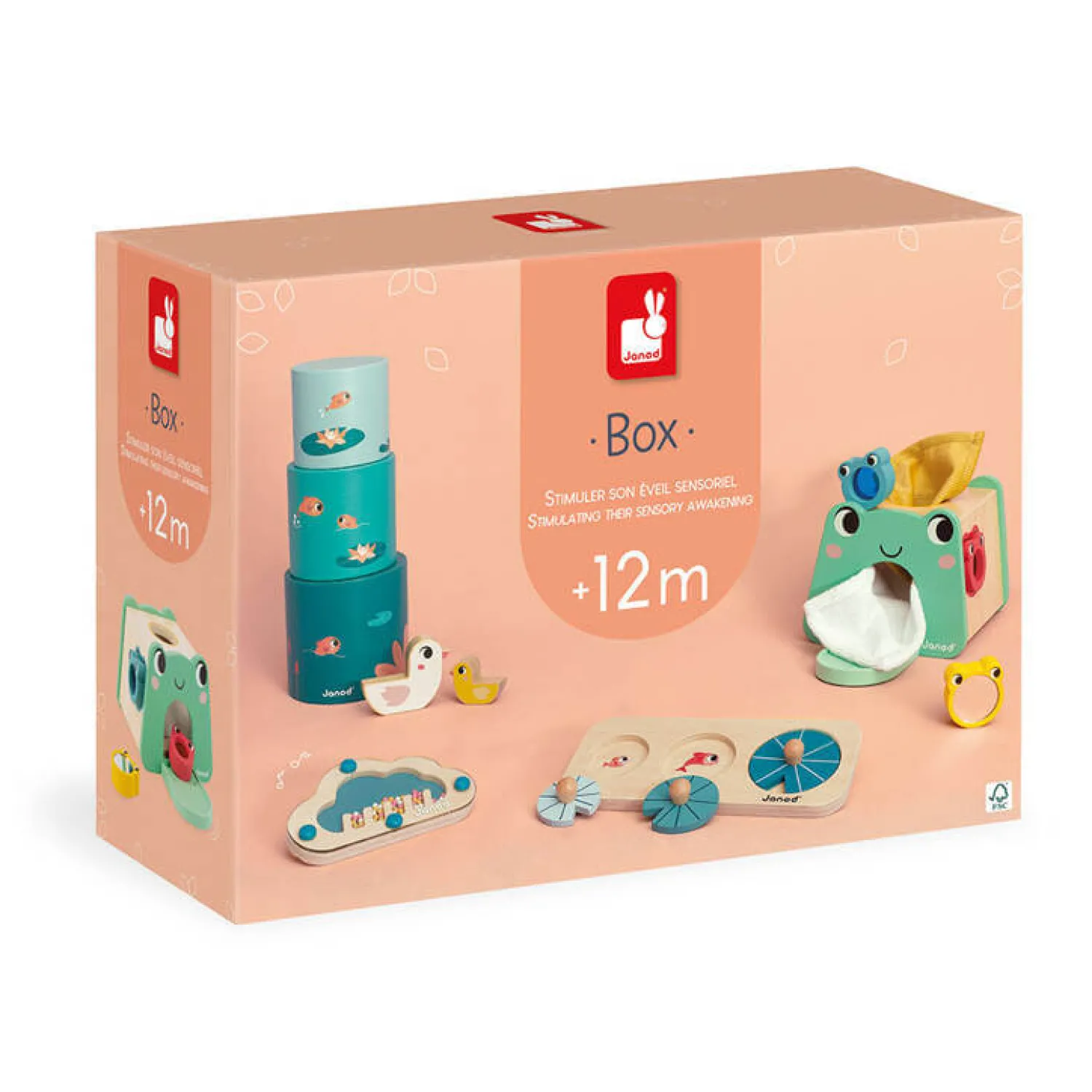 Janod Zestaw zabawek edukacyjnych Box 12m+
