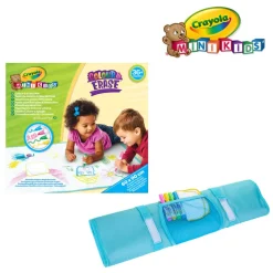 Crayola Zmywalna mata do rysowania dla dzieci 60x90 cm + 4 flamastry Mini Kids 3+